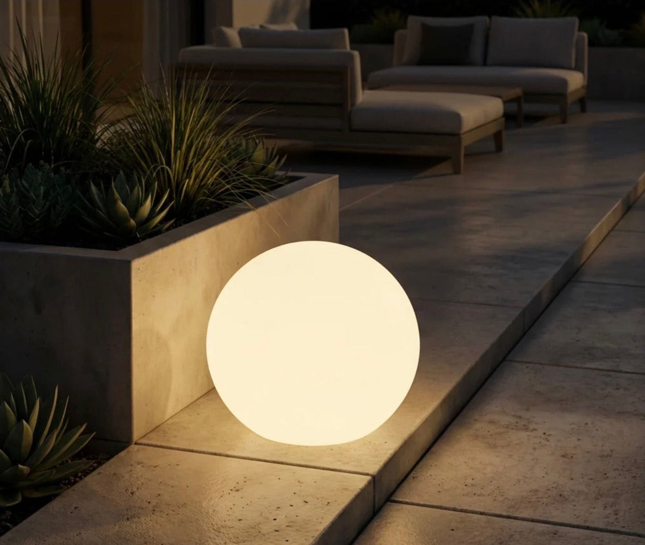 EONE GlowSphere – Luxury Outdoor LED Light